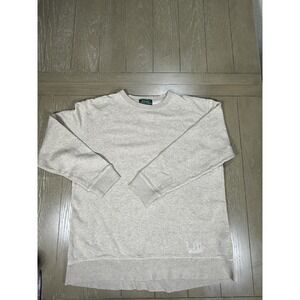 Lauren Ralph Lauren Sweatshirt Womens Small Beige Fleece Crewneck Logo Oversized